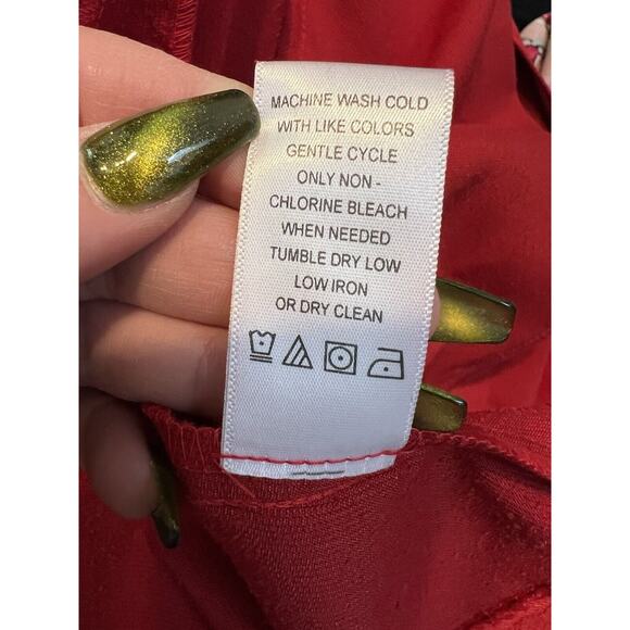 Red Corduroy Blazer Womens Sz 22 Plus Size Jacket Career Wear Trending Holiday - Picture 12 of 14